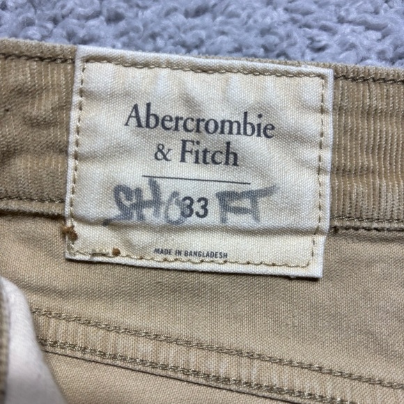 Abercrombie and Fitch Shorts Mens 33 Cut Offs Corduroy Stretch Raw Hem Frayed - Picture 3 of 5